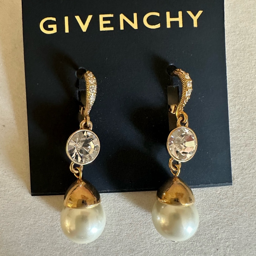 Givenchy Drop Earrings New Bridal Formal NEW